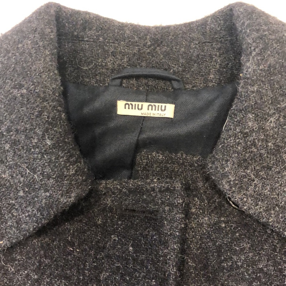 Miu Miu black wool coat size 38